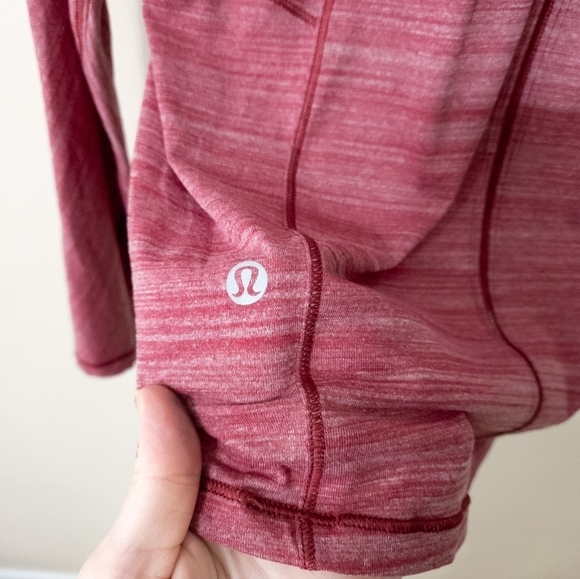 Lululemon set to sweat long sleeve size 4  heathered ruby red - Picture 9 of 10